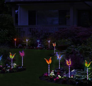 Solar Butterfly Light 7 Color Cycle LED