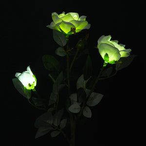Solar White Rose 3 Head LED Outdoor Light