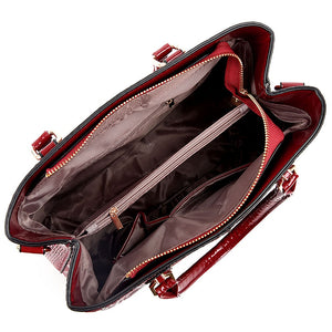 Women Designer Serpentine Design Large Capacity Tote Bag