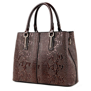 Women Designer Serpentine Design Large Capacity Tote Bag