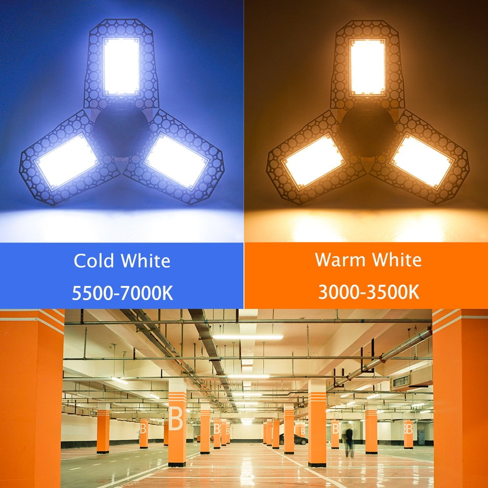 As seen on TV 40W 60W 80W Foldable LED Bulbs E27 Garage Light 85-220V for Indoor, Outdoor, Commercial, Workshop Lighting, Ceiling Lamp For Home